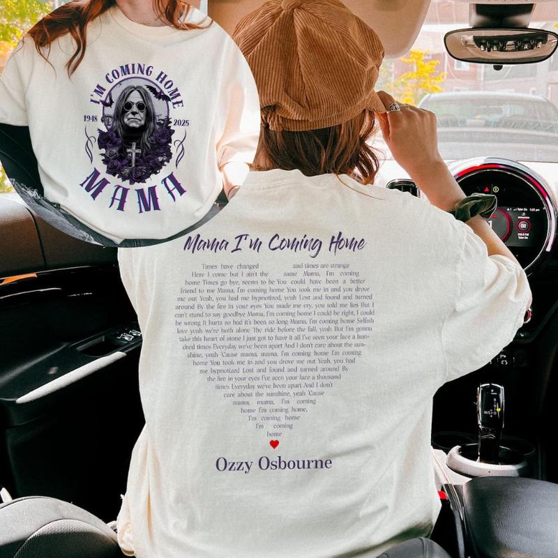 Mama, Im coming home Ozzy Osbourne T-Shirt Casual Streetwear Rock Styles For Fans - Image 4