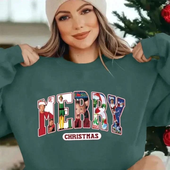 Merry Christmas - Christmas Movie Character Sweatshirt - Image 5