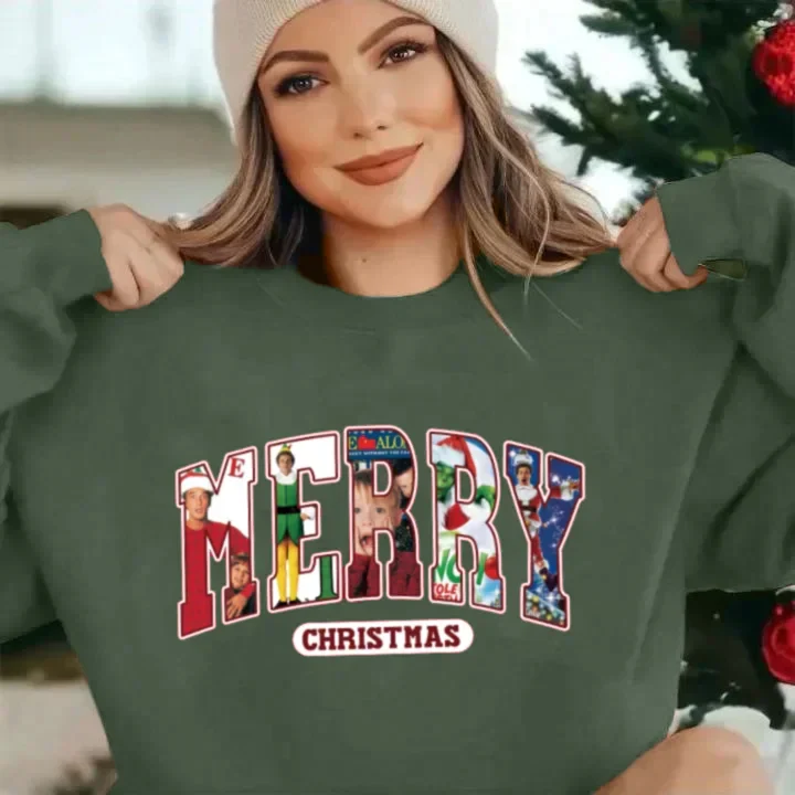 Merry Christmas - Christmas Movie Character Sweatshirt - Image 7