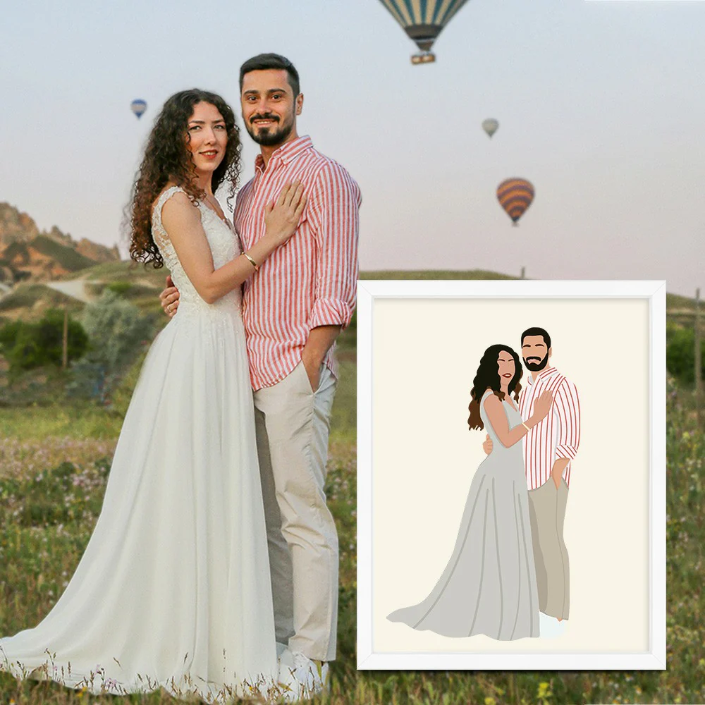 Personalised Memory Portrait - For Couples, Family - Image 4