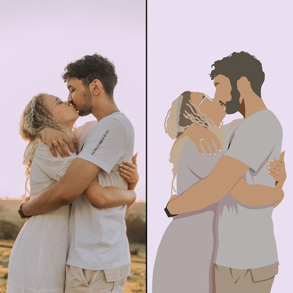 Personalised Memory Portrait - For Couples, Family - Image 6