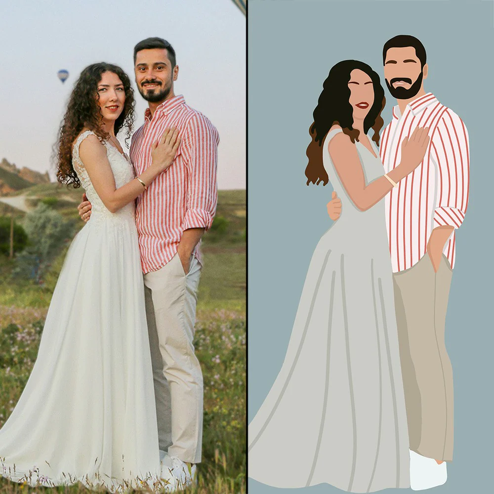 Personalised Memory Portrait - For Couples, Family - Image 7