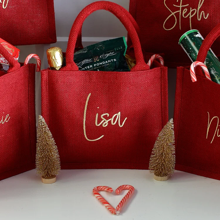 Personalized Embroidered Christmas Gift Bag - Image 4