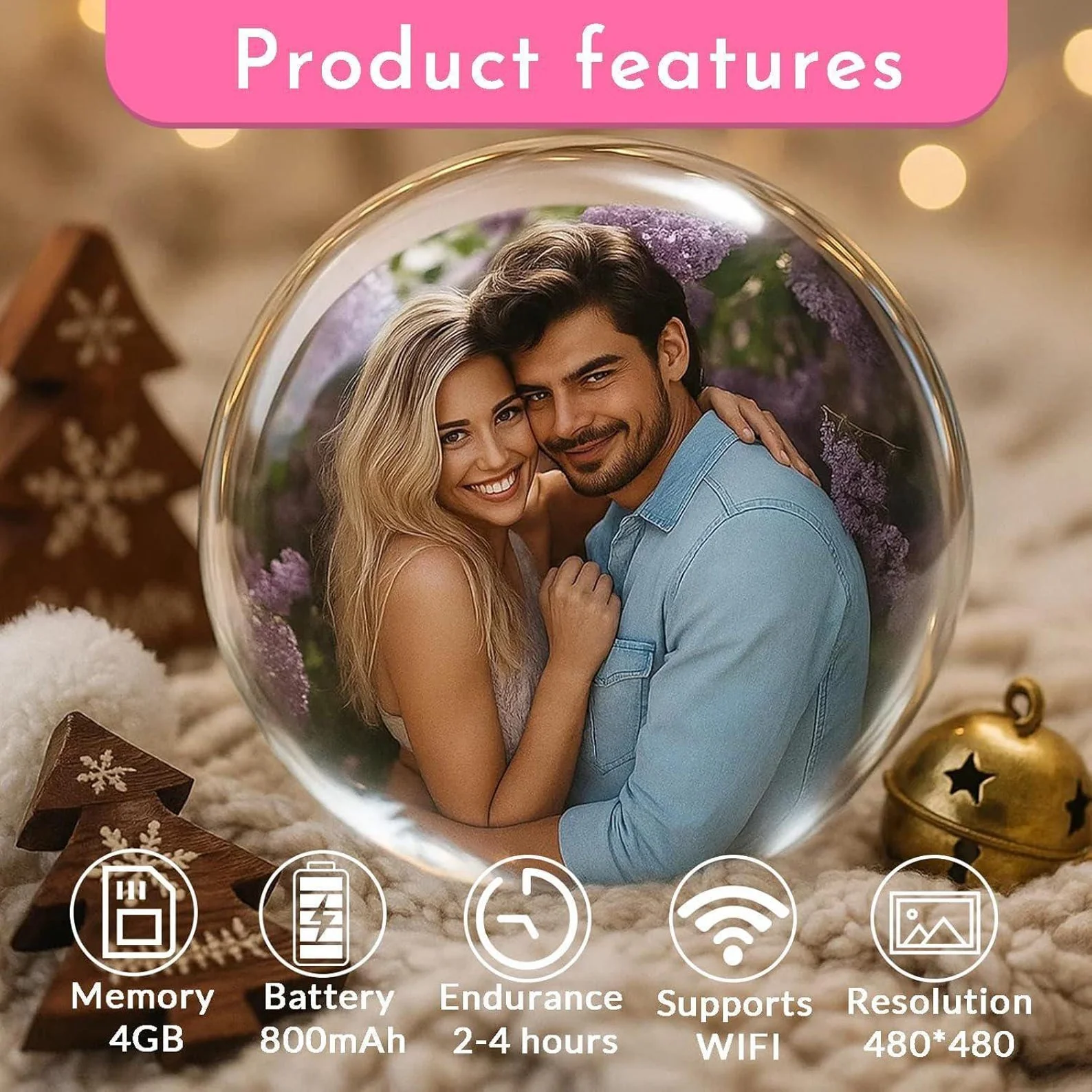 Personalized Video Globe | Custom Memory video Keepsake - Image 2