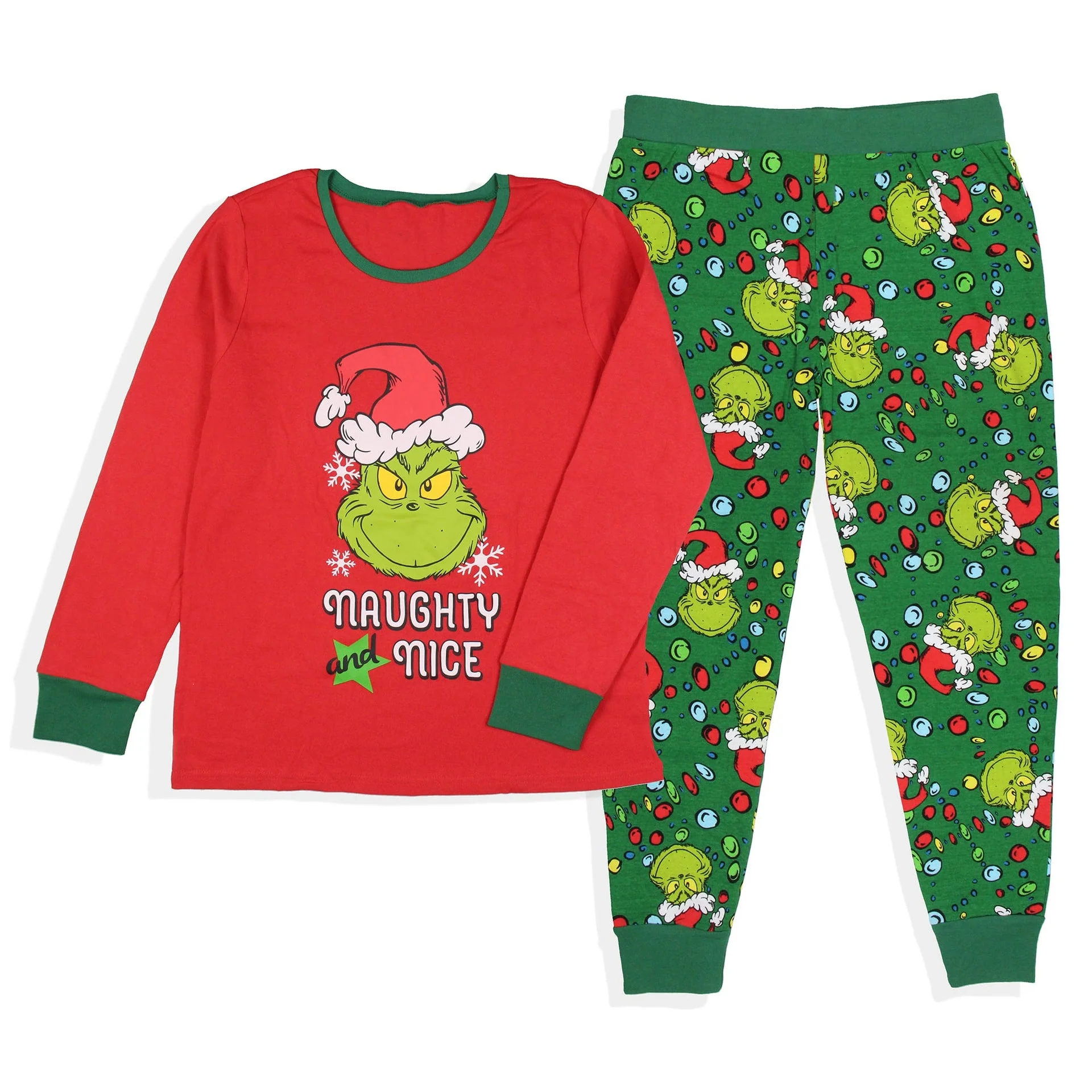 Red and Green Christmas Character Matching Family Christmas Pajamas - Image 3