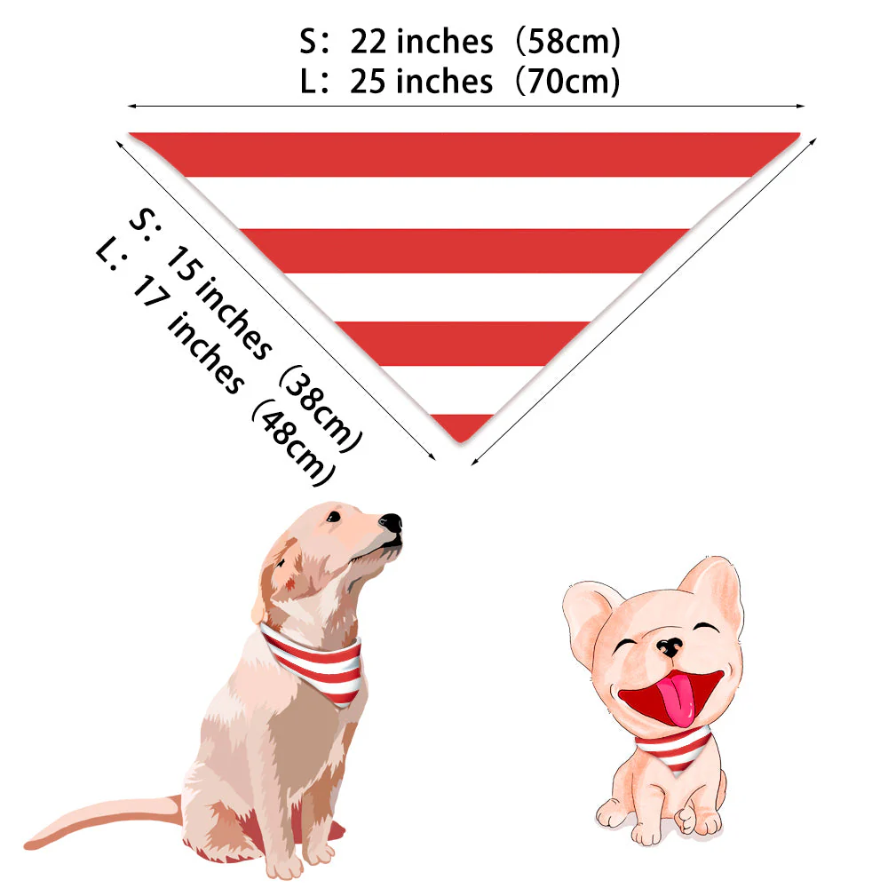 Red and White Stripe Round Collar Matching Family Christmas Pajamas-Dog Pajamas Included - Image 5