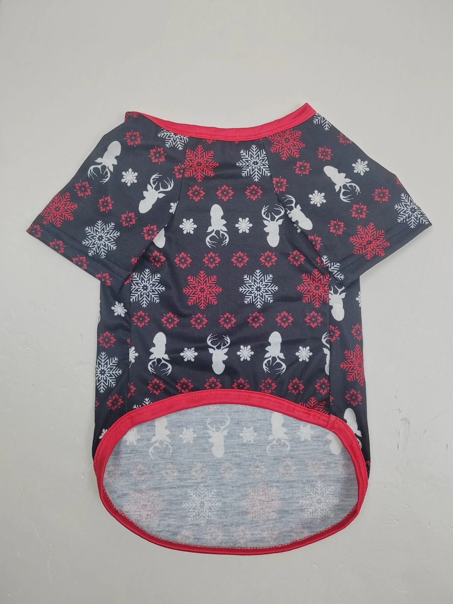 Red Christmas Snow Deer Matching Family Christmas Pajamas (Dog Pajamas Included) - Image 6