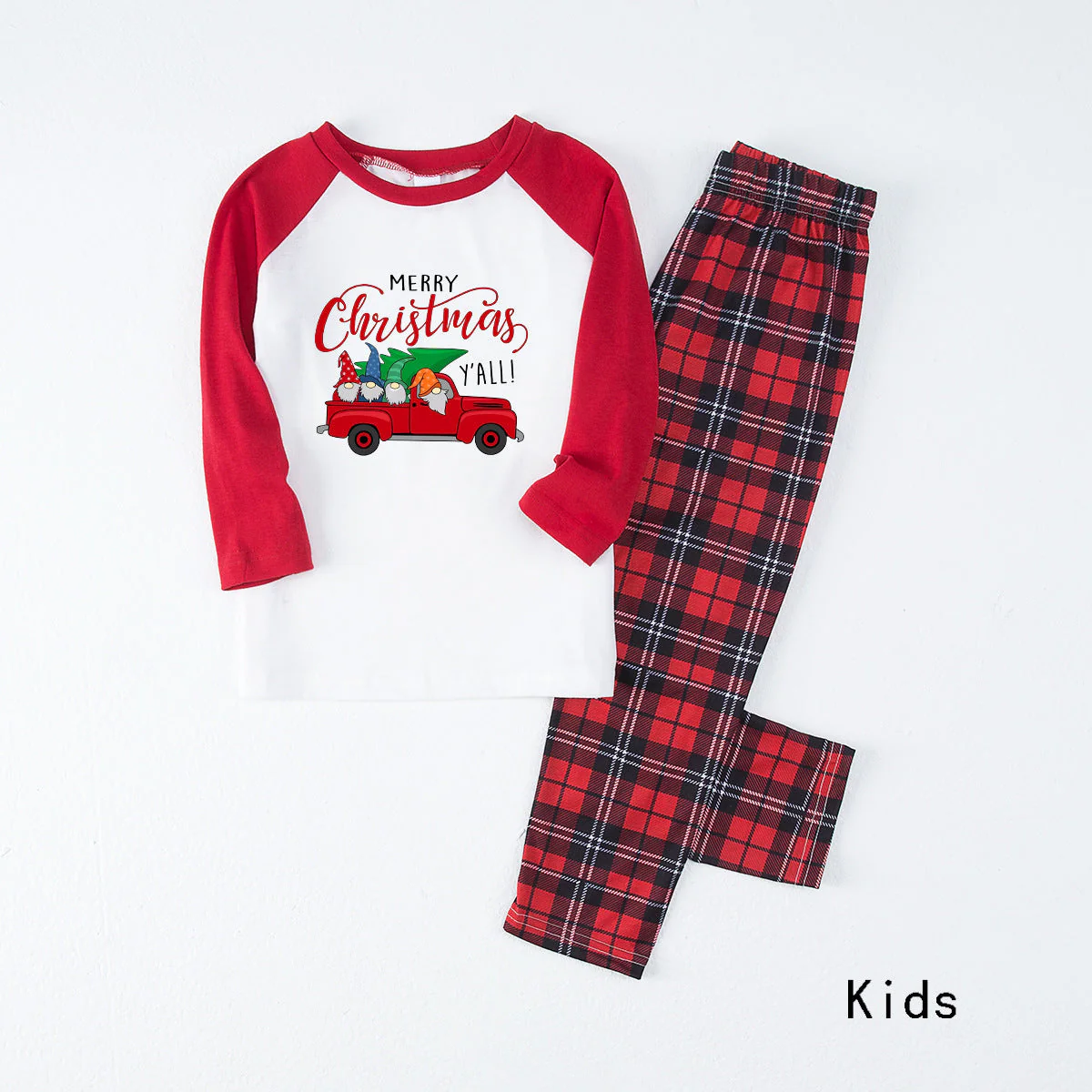 Red Christmas Truck Pattern Matching Family Christmas Pajamas-Dog Pajamas Included - Image 4