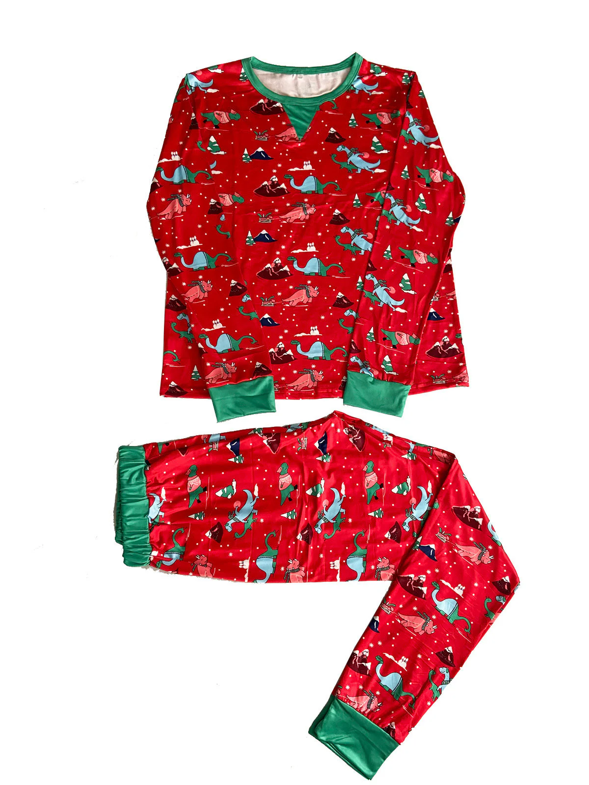 Red Cute Dinosaur  Pattern Family Matching Pajamas Sets - Image 6