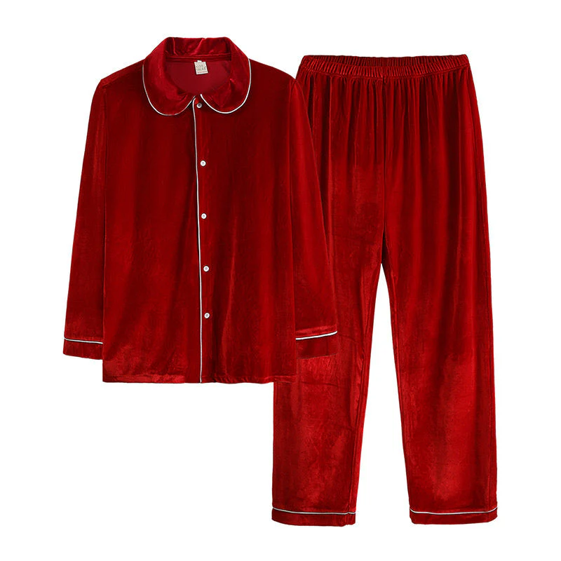Red Velvet Matching Family Christmas Pajamas - Image 11