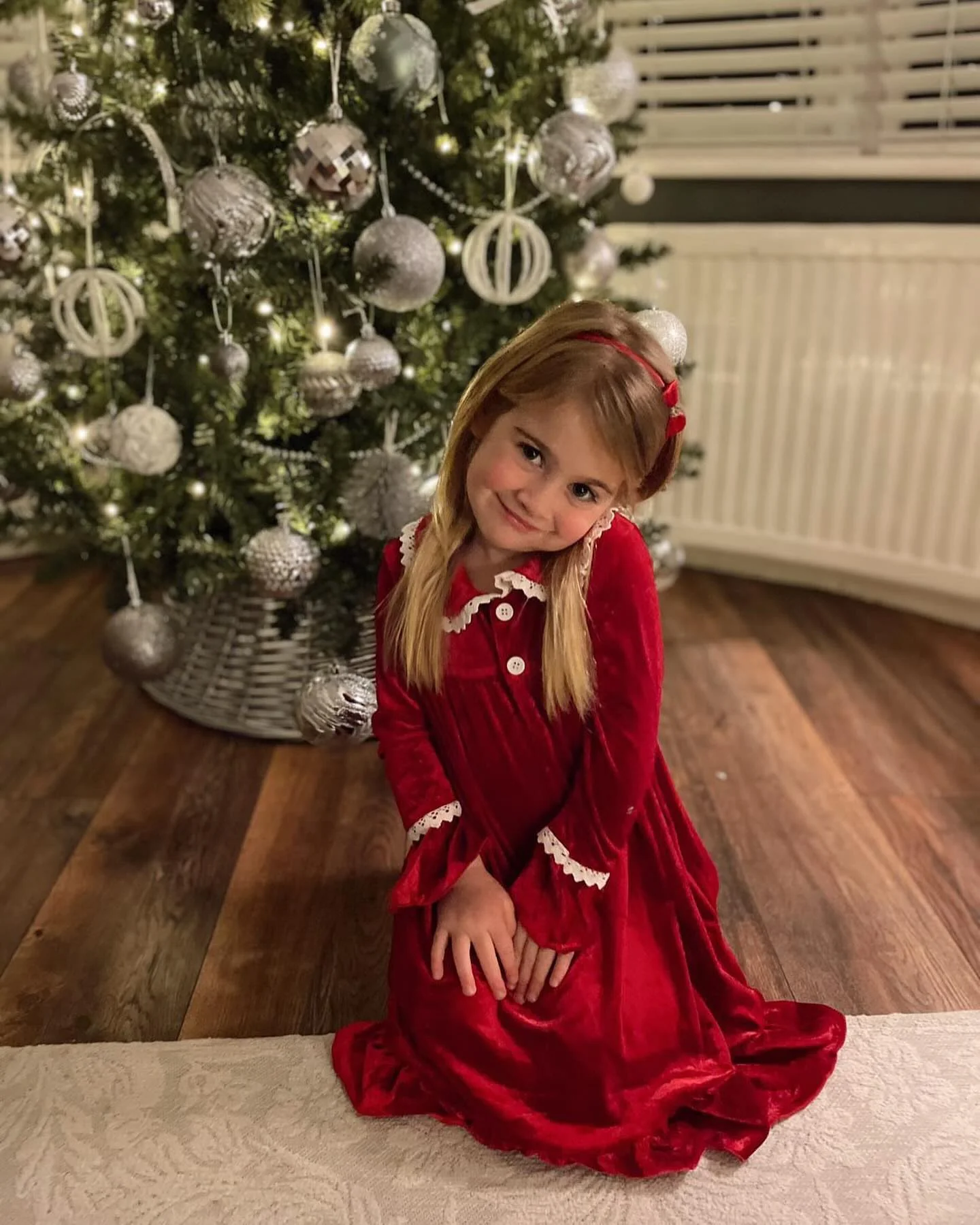 Red Velvet Matching Family Christmas Pajamas - Image 5