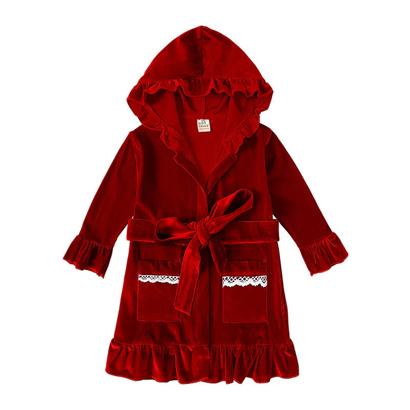 Red Velvet Matching Family Christmas Pajamas - Image 9