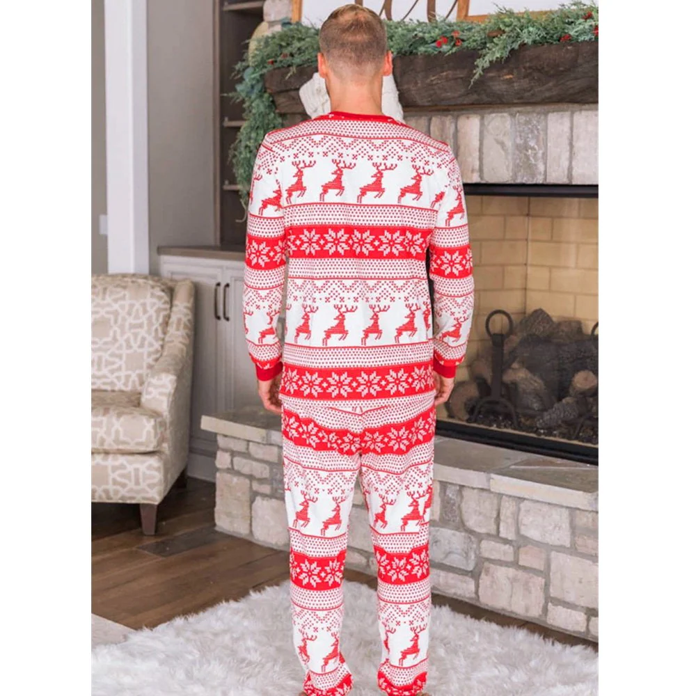 Reindeer Snowflake Matching Family Christmas Pajamas| Adults, Kids & Dog Pajamas - Image 6