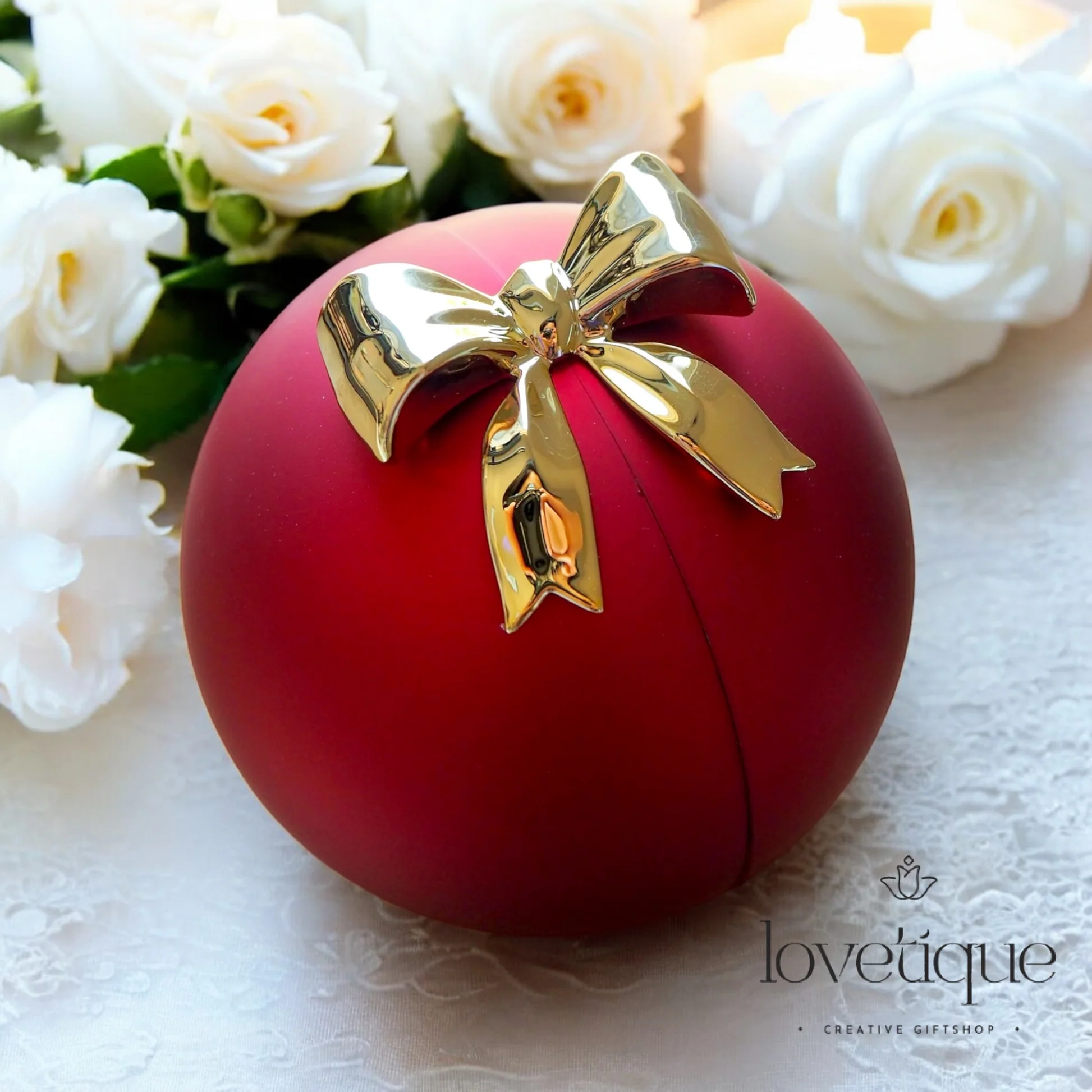 Round Eternal Rose Jewelry Gift Box With Heart Promise Ring - Image 10