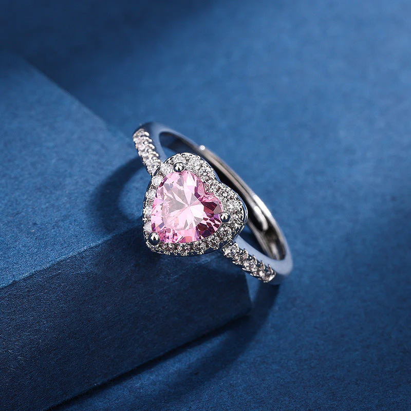 Round Eternal Rose Jewelry Gift Box With Heart Promise Ring - Image 5