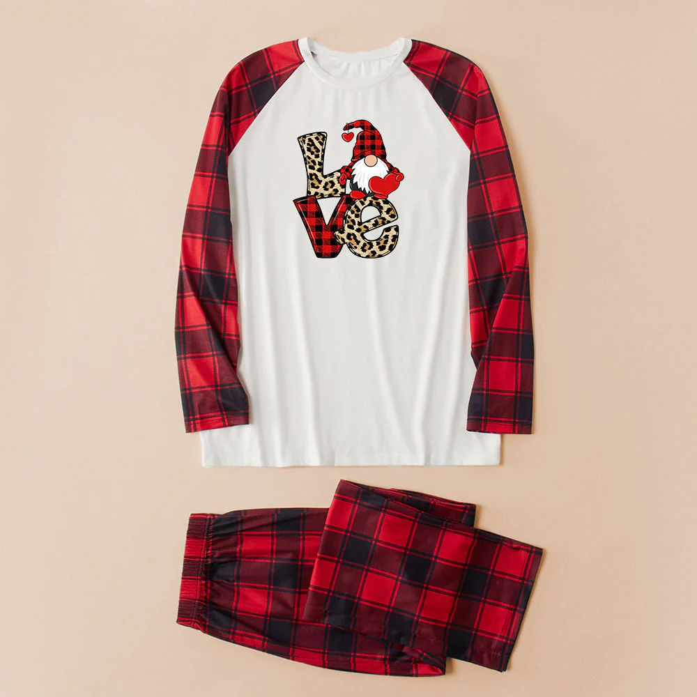 Santa Claus Letter Plaid Matching Family Christmas Pajamas - Image 2
