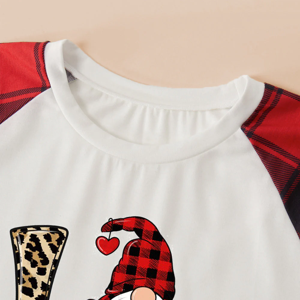 Santa Claus Letter Plaid Matching Family Christmas Pajamas - Image 4