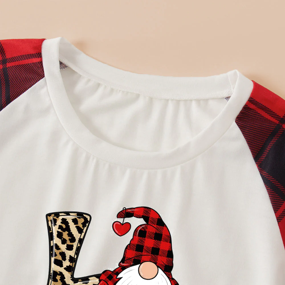 Santa Claus Letter Plaid Matching Family Christmas Pajamas - Image 5