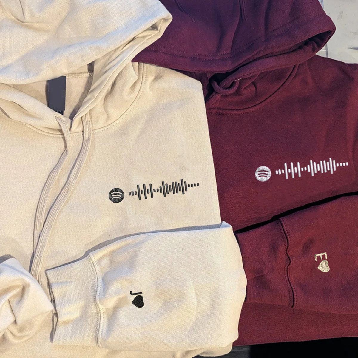 Custom Spotify Code Embroidered Sweatshirt,Hoodie - Image 4