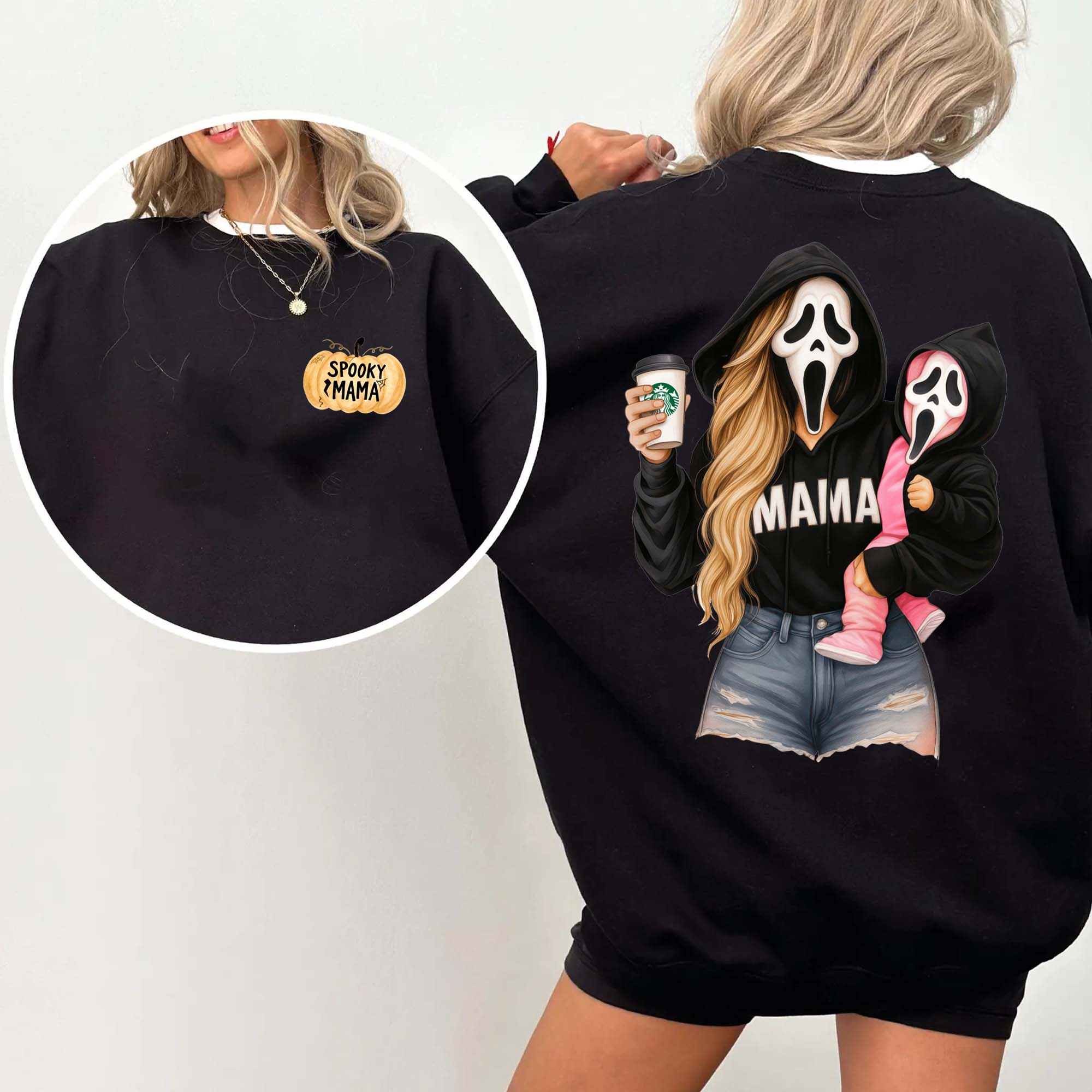 Spooky MaMa Blonde Hair T-shirt,Sweatshirt,Hoodie - Image 4
