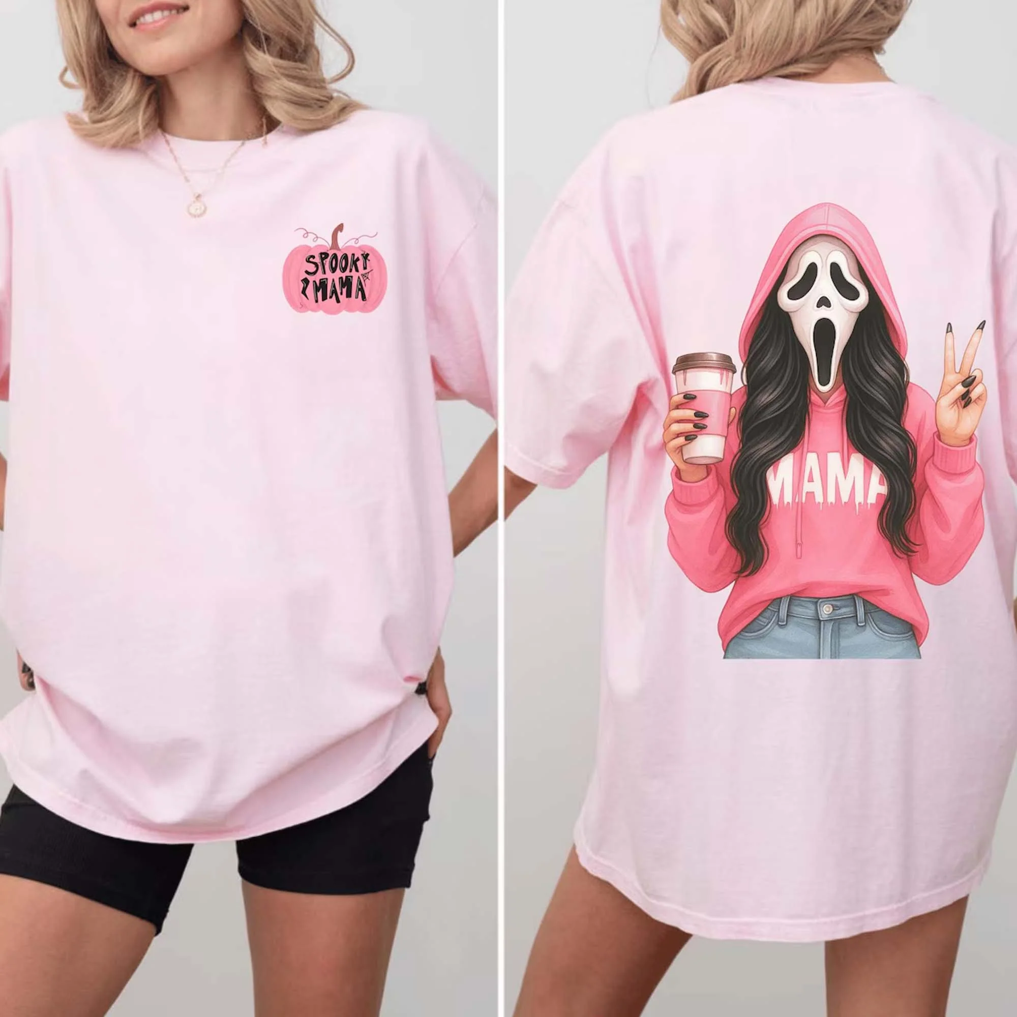 Spooky MaMa Blonde Hair T-shirt,Sweatshirt,Hoodie - Image 6