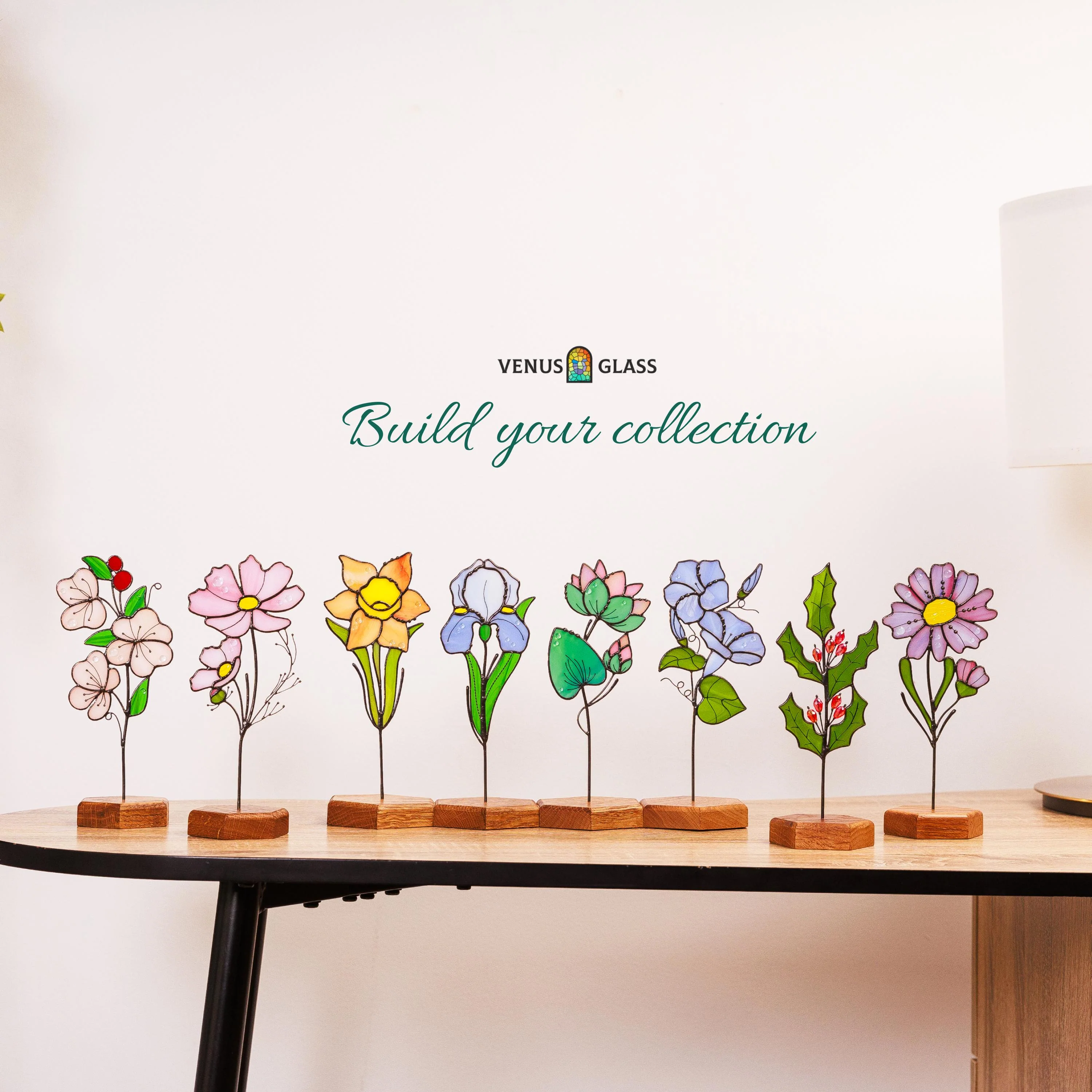 Stained Glass Flower, Personalized Mother Day Gift, Birth Flower Gift Set for Mom - Image 6
