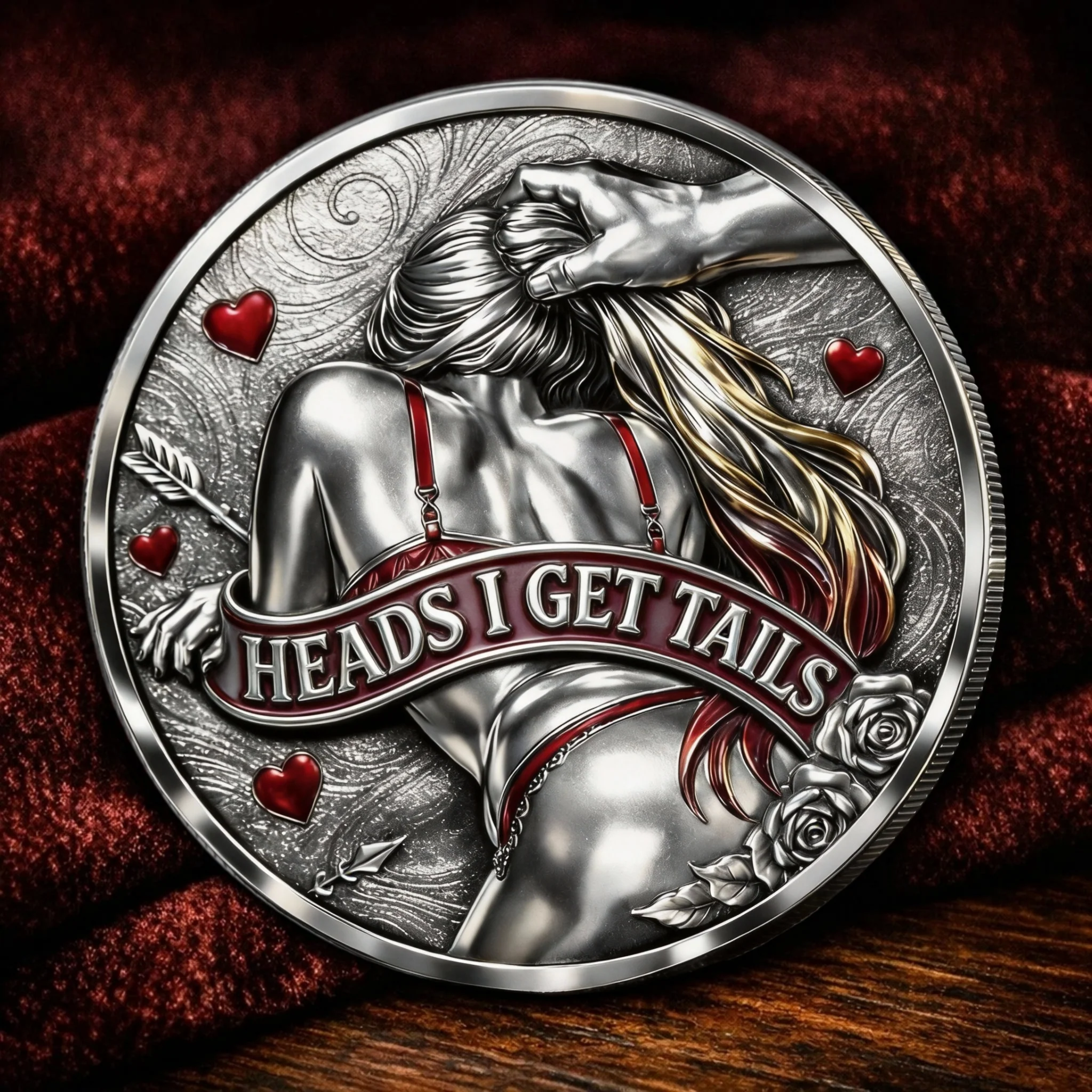 🌹Early Valentine Sale 60% OFF -❤️Heads I Get Tail / Tails I Get Head Commemorative Coin - Image 6