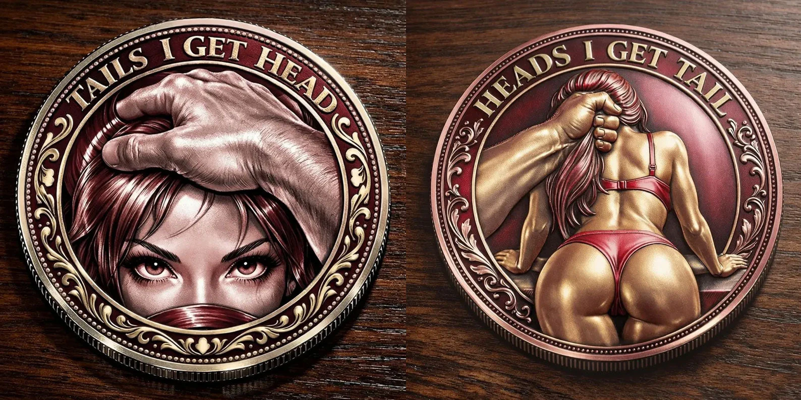 🌹Early Valentine Sale 60% OFF -❤️Heads I Get Tail / Tails I Get Head Commemorative Coin - Image 7