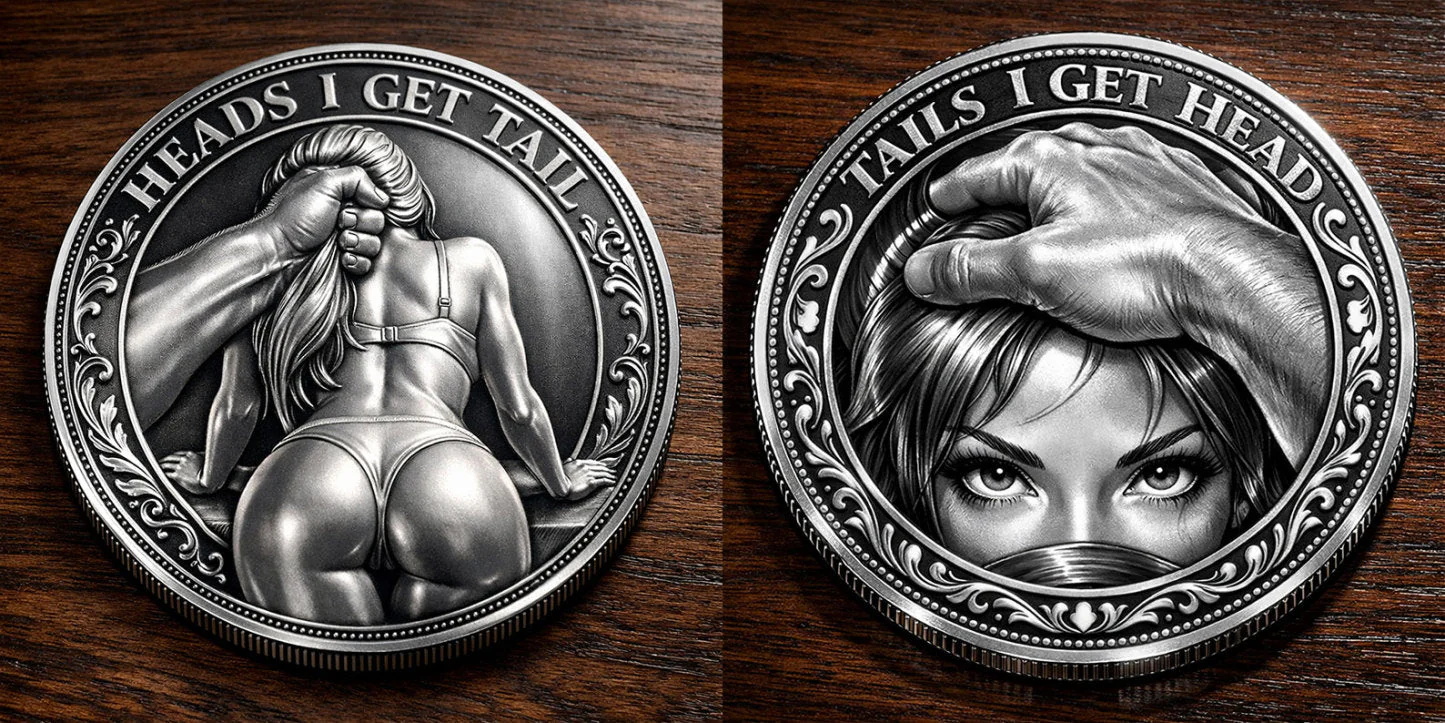 🌹Early Valentine Sale 60% OFF -❤️Heads I Get Tail / Tails I Get Head Commemorative Coin - Image 8