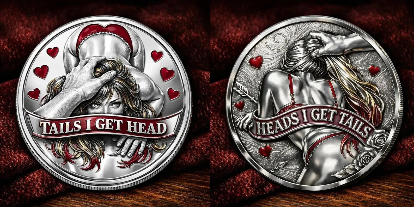 🌹Early Valentine Sale 60% OFF -❤️Heads I Get Tail / Tails I Get Head Commemorative Coin - Image 9