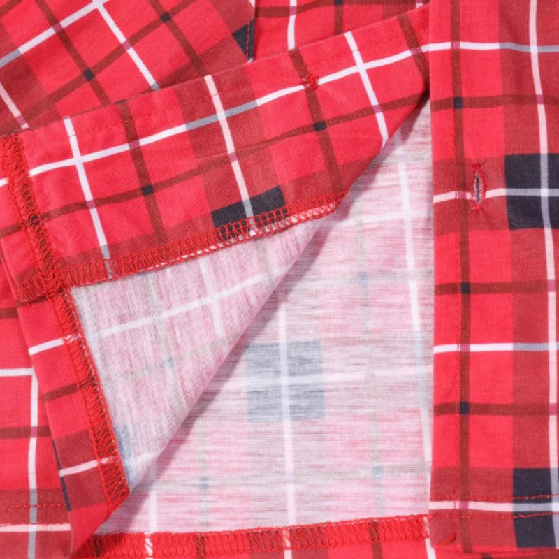 Tartan Plaid shirt Matching Family Christmas Pajamas-Dog Pajamas Included - Image 10
