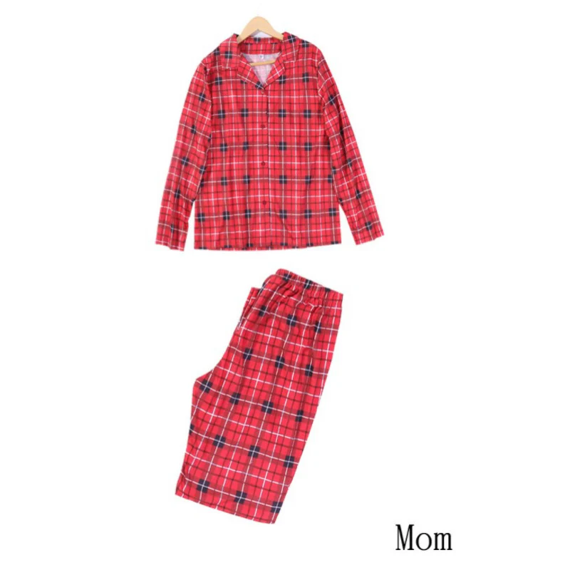 Tartan Plaid shirt Matching Family Christmas Pajamas-Dog Pajamas Included - Image 5
