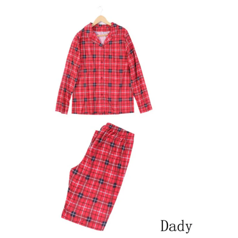 Tartan Plaid shirt Matching Family Christmas Pajamas-Dog Pajamas Included - Image 6