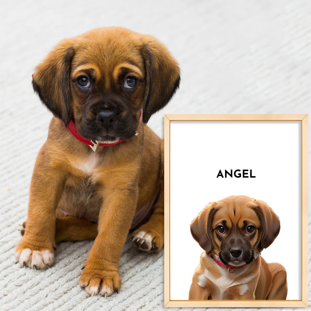 Unique and Personal: Custom One Pet Portrait for Your Beloved Puppy - Image 3