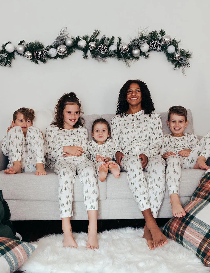 White Little Christmas Tree Matching Family Christmas Pajamas | Adults, Kids & Dog Pajamas - Image 2