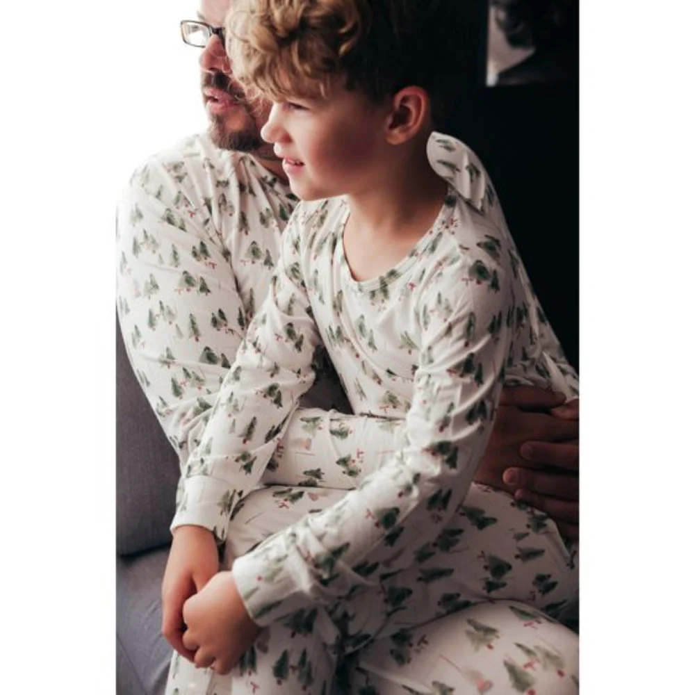 White Little Christmas Tree Matching Family Christmas Pajamas | Adults, Kids & Dog Pajamas - Image 9