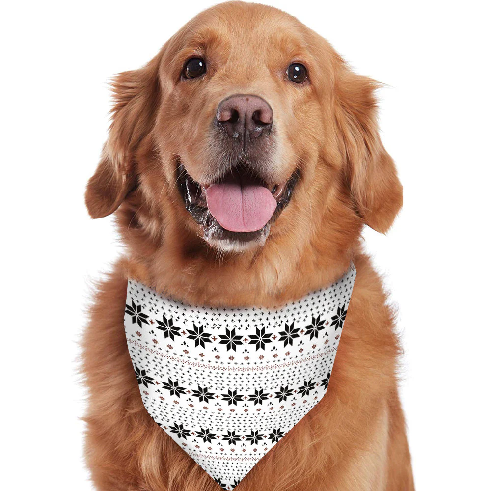 White snowflakes Print Matching Family Christmas Pajamas-Dog Pajamas Included - Image 6